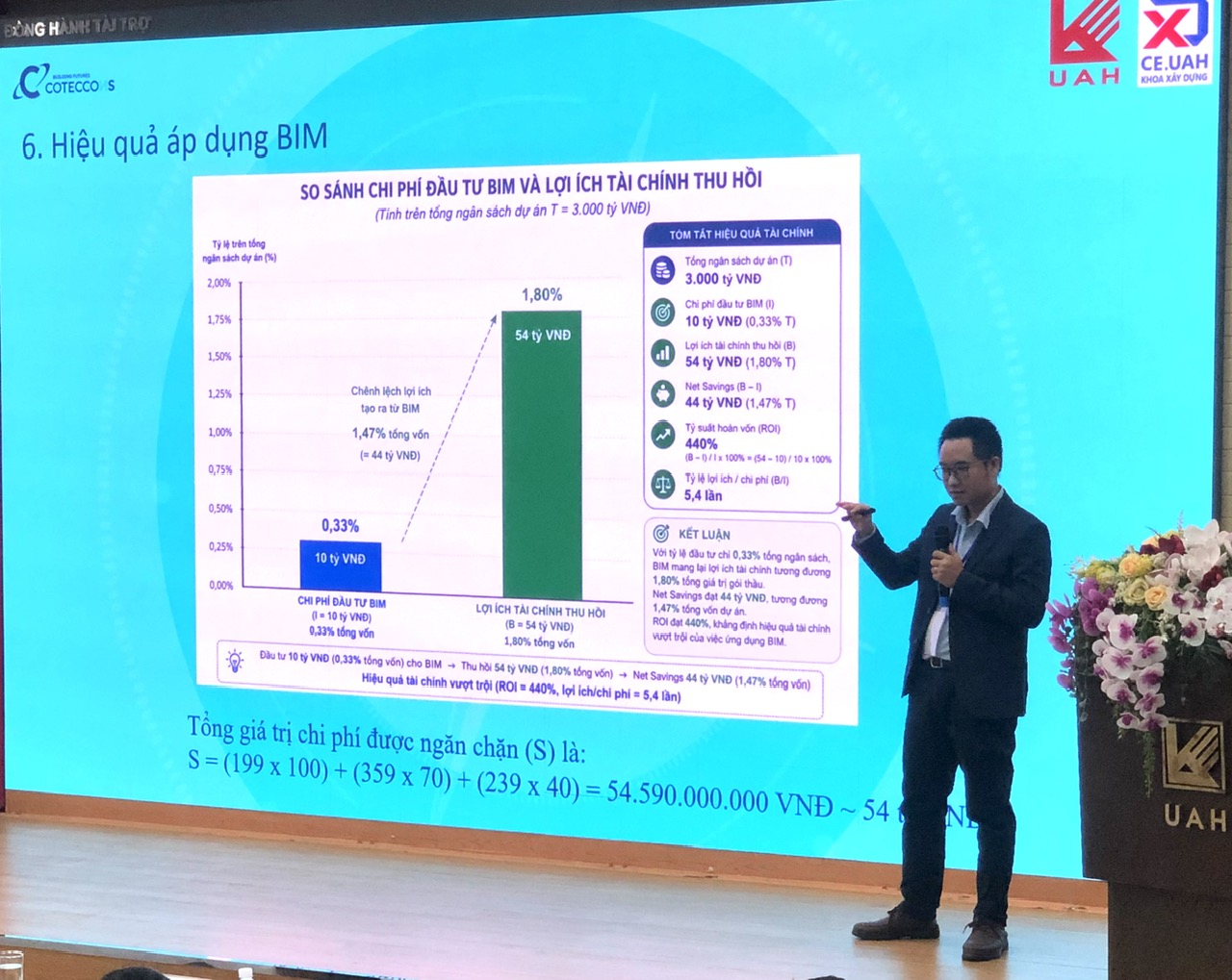 Đại diện doanh nghiệp trình bày tham luận tại hội thảo