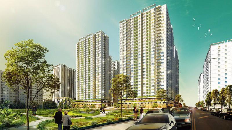 Tòa nhà NO4&NO5 thuộc dự án khu nhà ở ECOHOME3
